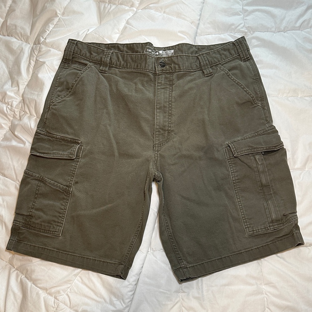 Carhartt Men's Green Cargo Work Shorts 40 Waist